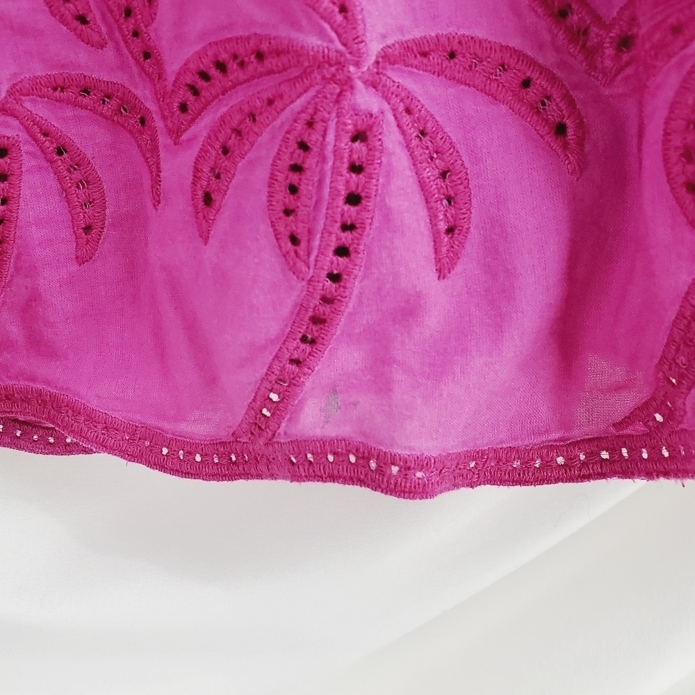 JUICY COUTURE Girls Purple Eyelet FLOWY LOGO LINED SKIRT size 14 (A-6) - Picture 4 of 13